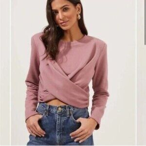 Astr Pink Long Sleeve Tee for Effortless Style